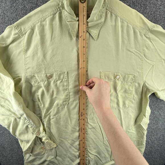 Ermenegildo Zegna All Tencel Italy Large Green Pocket Italian Shirt Long Sleeve - Picture 3 of 16